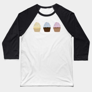 3 Cupcakes Pack Baseball T-Shirt
